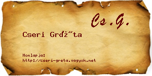 Cseri Gréta névjegykártya